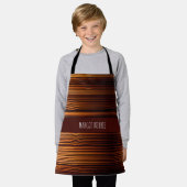 Houten eiken textuur lijnen Geometrisch patroon Schort (Gedragen)