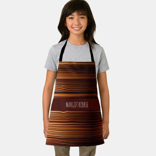 Houten eiken textuur lijnen Geometrisch patroon Schort (Insitu)