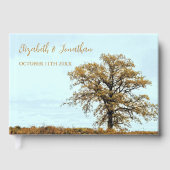 Houten Eikenboom Herfst Bruiloft Gastenboek (Voorkant)