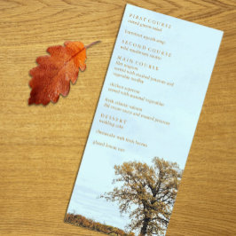 Houten Eikenboom Herfst Bruiloft Menu