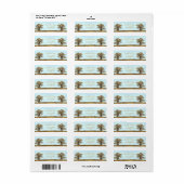 Houten Eikenboom Herfst Bruiloft Retouradres Etiket (Full Sheet)