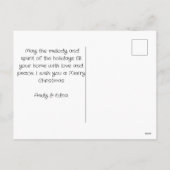 houten elegante christelijke familie - ontwerp feestdagenkaart (Achterkant)