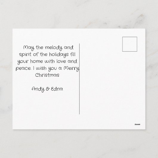 houten elegante christelijke familie - ontwerp feestdagenkaart (Achterkant)