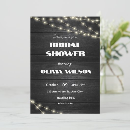 Houten Elegantie: Rustieke Bruiloft met Boomverlic Kaart (Staand voorkant)