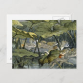 Houten Elf bij Spel, illustratie van 'in Fairylan Briefkaart (Voorkant / Achterkant)