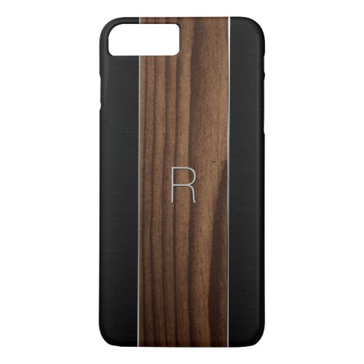Houten en metalen iPhone 7 Plus hoesje (Achterkant)