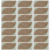 Houten Eucalyptus Trouw Gast Adres Labels (Voorkant)