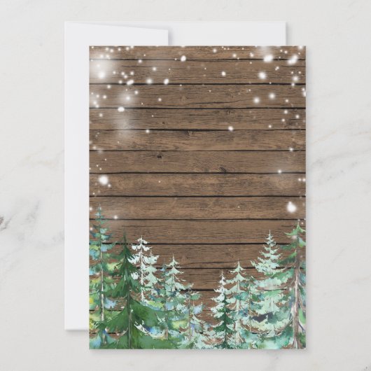 Houten Feestdagen brouwen kerstfeest in het bos Kaart (Achterkant)