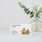 Houten fiets visitekaartje (Staand voorkant)