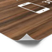 Houten fineer onroerend goed verkocht teken poster (Hoek)