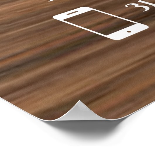 Houten fineer onroerend goed verkocht teken poster (Hoek)