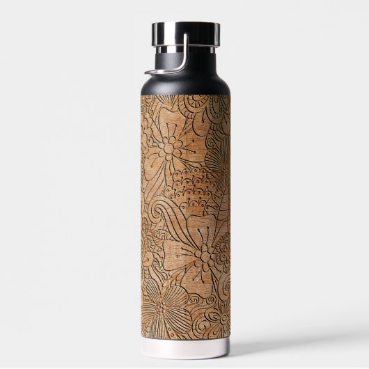 Houten flesjes flespatroon naam toevoegen waterfles (Rechts)