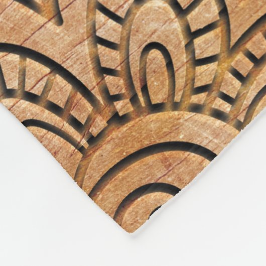 Houten flessen op maat gepersonaliseerd hout fleece deken (Hoek)