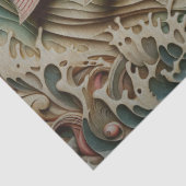 Houten forel decoupage tissue papier (Detail)