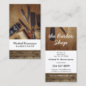 Houten foto rustiek visitekaartje (Voorkant / Achterkant)