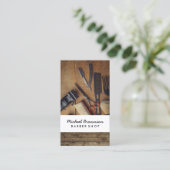Houten foto rustiek visitekaartje (Staand voorkant)