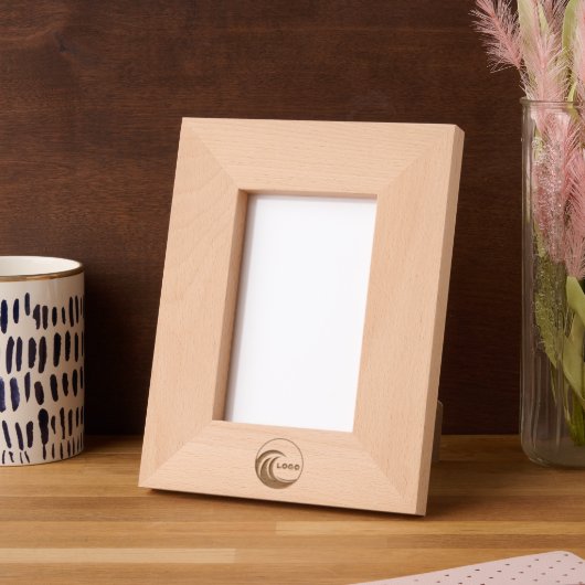 Houten fotolijst Logo gegraveerd 4x6 weergave (Links)