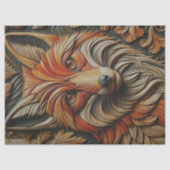 Houten Fox Decoupage Tissue Paper Tissuepapier (Voorkant)