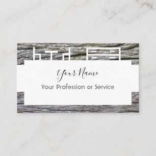 Houten frame design voor interieur en meubelen! visitekaartje