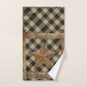 Houten frame en ster bad handdoek (Handdoek)