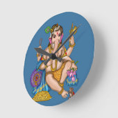 Houten Ganesha Wandklok (Hoek)