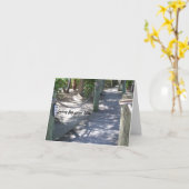 Houten gang op een Kaart van de Sympathie (Gele Bloem)