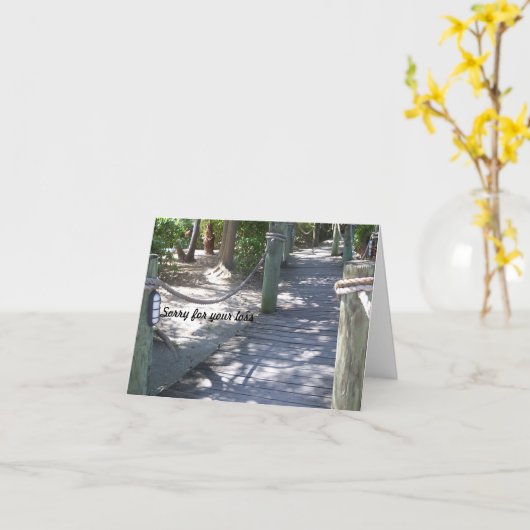 Houten gang op een Kaart van de Sympathie (Gele Bloem)