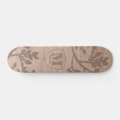 Houten gegraveerd bladeren  naam monogram persoonlijk skateboard (Horizontaal)