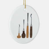 Houten gereedschap keramisch ornament (Rechts)
