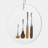 Houten gereedschap keramisch ornament (Links)