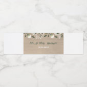 Houten getextureerde bladeren bruiloft gunsten rus waterfles etiket (Enkel label)