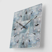 Houten getextureerde patches ontwerpen natuurlijk vierkante klok (Hoek)