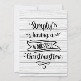 Houten Gewoon met een heerlijke kersttijd Feestdagenkaart