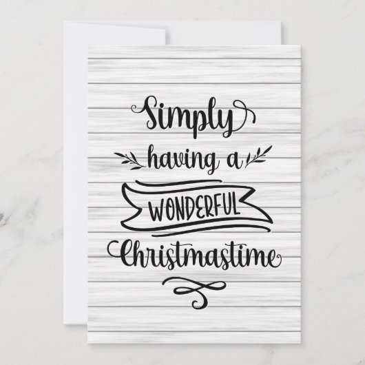 Houten Gewoon met een heerlijke kersttijd Feestdagenkaart (Voorkant)