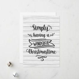 Houten Gewoon met een heerlijke kersttijd Feestdagenkaart