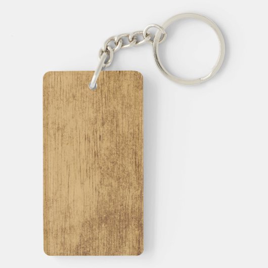 Houten Gitaar Monogram Sleutelhanger (achterkant)