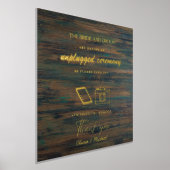 Houten gouden onplugde huwelijksceremonie bord folie afdrukken (Laagn)