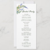 Houten Graan Blueberry rustiek bruiloft programma (Achterkant)