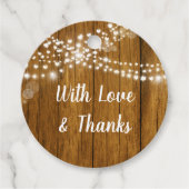 Houten Graan en Harten Lichten Bruiloft Bedankjes Labels (Voorkant)