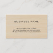 Houten Graan Professioneel Elegant Monogram #9 Visitekaartje (Achterkant)