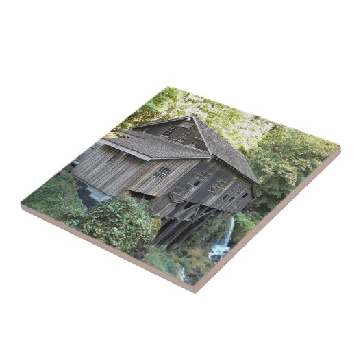  houten gristmolen tegeltje (Zijkant)