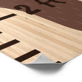 Houten Groei Hoogte Grafiek Liniaal Beer Teddy Poster (Hoek)