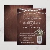 Houten Gypsophila Baby's Breath Mason Potje Budget (Voorkant / Achterkant)