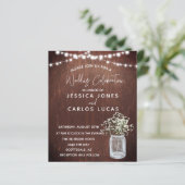 Houten Gypsophila Baby's Breath Mason Potje Budget (Staand voorkant)