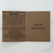 HOUTEN HAAN VERJAARDAG KAART (Binnen)