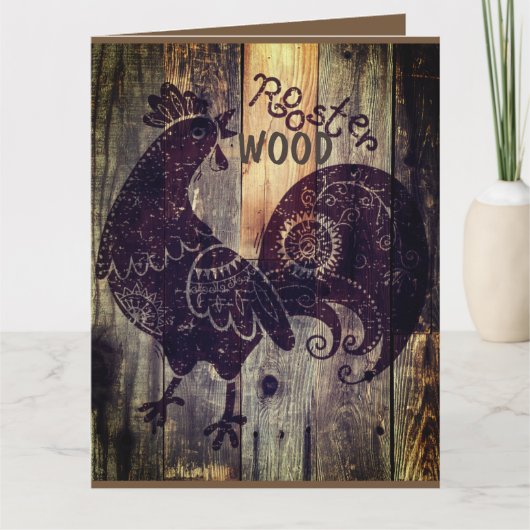 HOUTEN HAAN VERJAARDAG KAART (Voorkant)