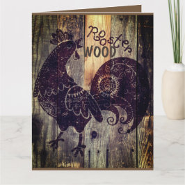 HOUTEN HAAN VERJAARDAG KAART