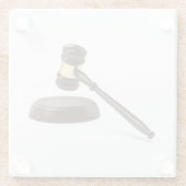 Houten hamer glazen onderzetter (Achterkant)