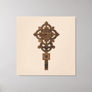 Houten Handkruis Canvas Afdruk