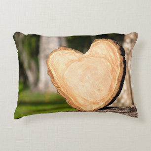 houten hart accent kussen
